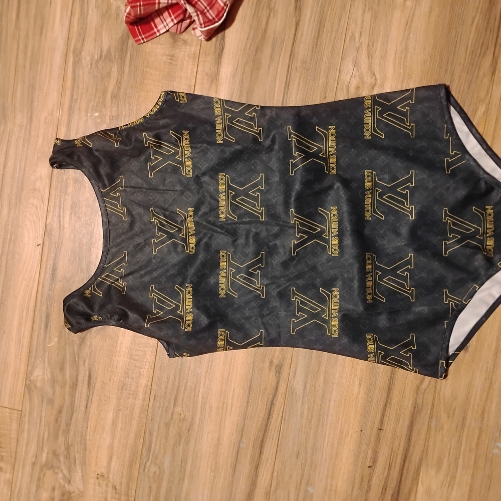 Louis Vuitton Monogram Black and Gold One Piece